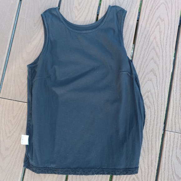 Woolovers Black Embroidered Eyelet Cotton Tank Top - Picture 8 of 13